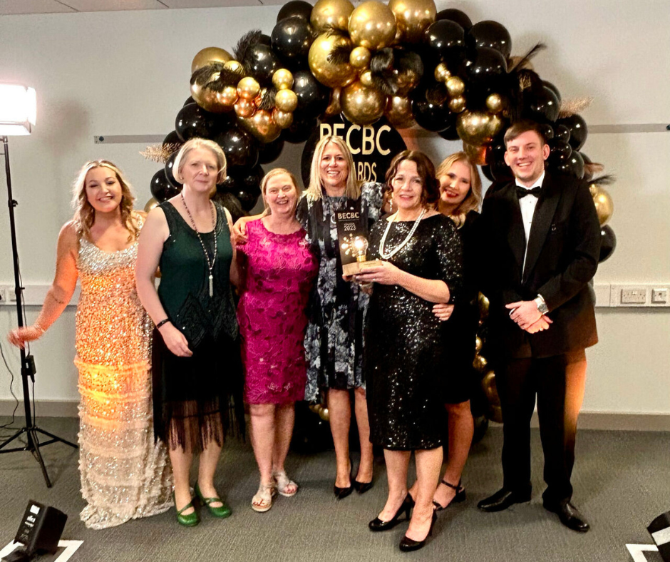 Winners of the 'Inspiring People' Award at the BECBC 2023 Awards ...